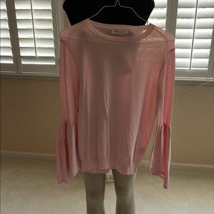 Philosophy Pink Bell Sleeve Blouse Relaxed Fit